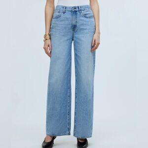 Super wide leg denim jeans by madewell size 25